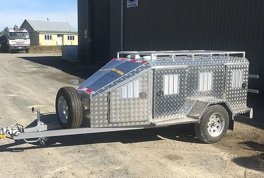 Aluminium dog crate trailer